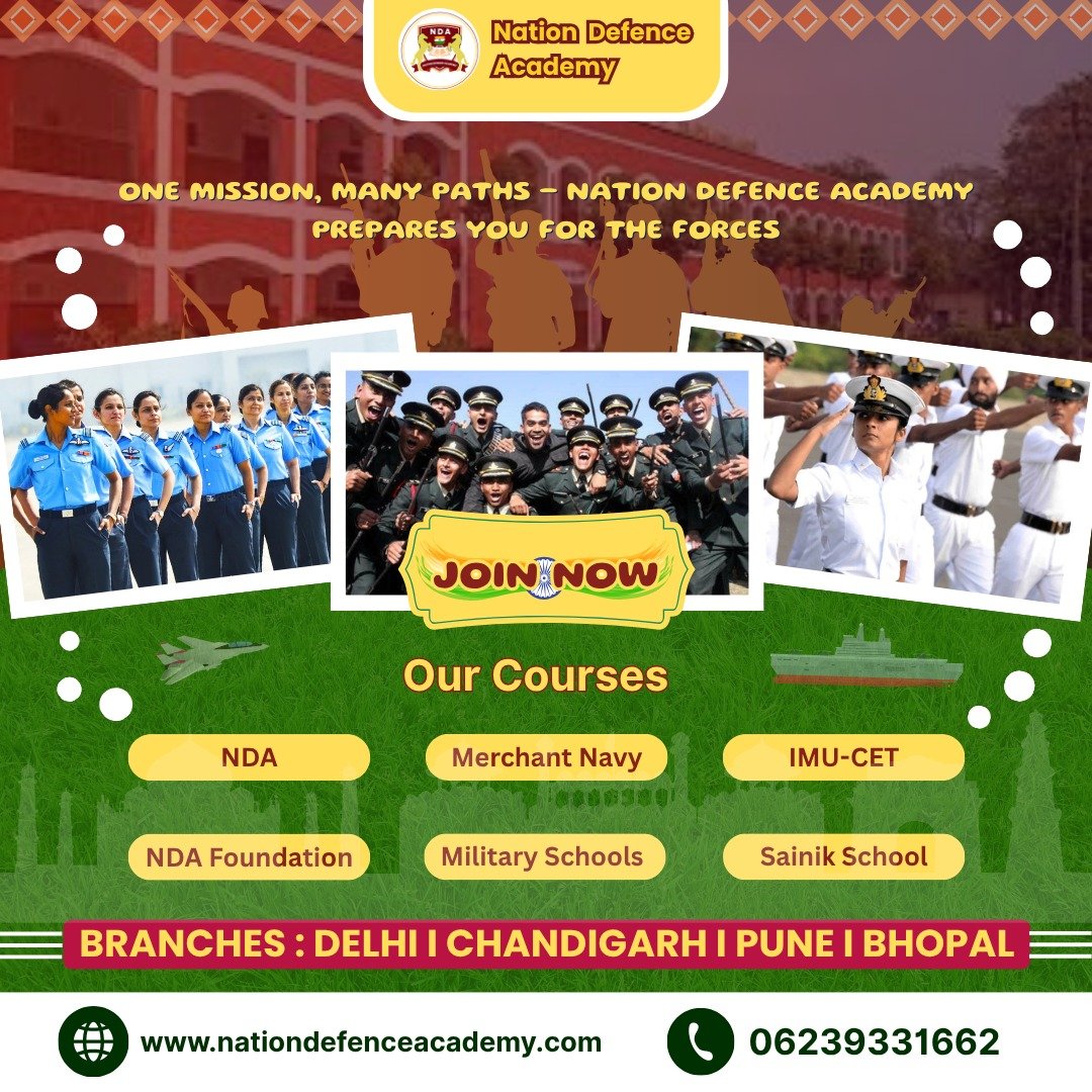 Best 5 NDA coaching Institute - Nation Defence Academy